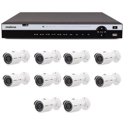 Kit 10 Câmeras de Segurança 4MP 2k Intelbras VHD 3430 B + DVR Intelbras 4K + Acessórios