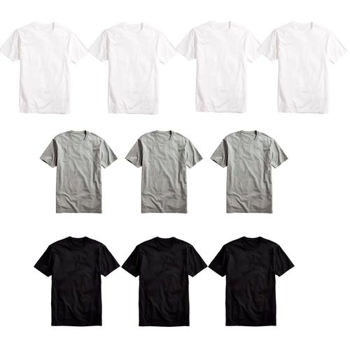 Kit 10 Camisetas Básicas Masculina T-shirt Algodão Colors Tee