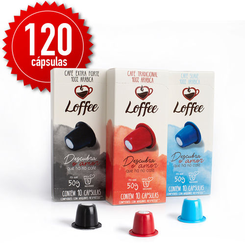 Kit 120 Cápsulas de Café Compatíveis com Máquina Nespresso® - Loffee