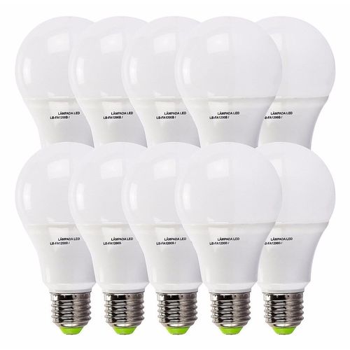 Kit 10 Lâmpada Led Bulbo 5w Branco Frio Super Economica