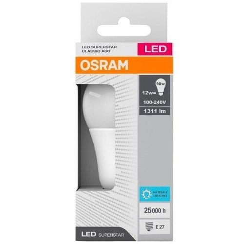 Kit 10 Lâmpadas Led Bulbo 12w Luz Branca Fria Osram