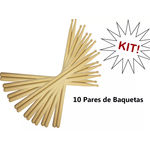 Kit 10 Pares de Baquetas