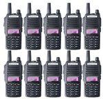 Kit 10 Walkie-talkie Uv-82 Rádio Comunicador Ptt Baofeng