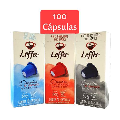 Kit 100 Cápsulas de Café Compatíveis com Máquina Nespresso® - Loffee