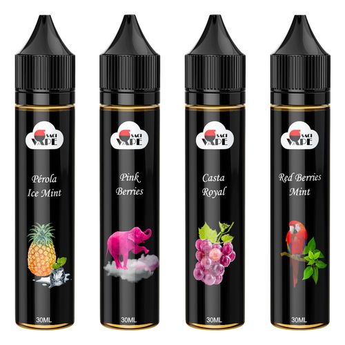 Tudo sobre 'Kit 120ml de Essência Juice Líquida para Mods Eletrônicos. Casta Royal, Pérola Ice Mint, Red Berries Mint e Royal Velvet Cheesecake'