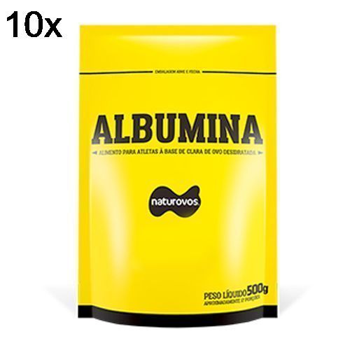 Kit 10X Albumina - 500g Refil Banana - Naturovos