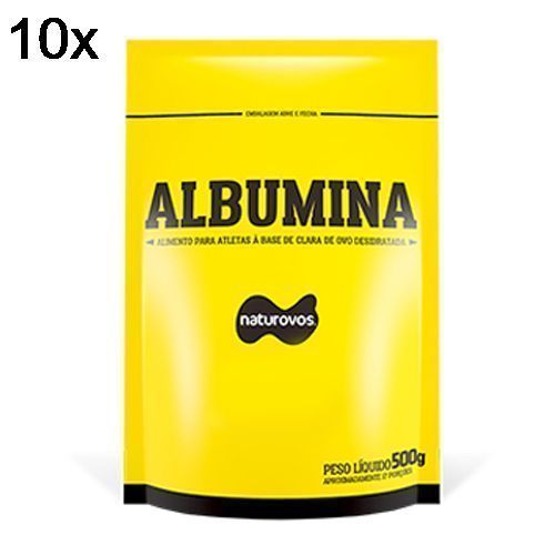 Kit 10X Albumina - 500g Refil Baunilha - Naturovos