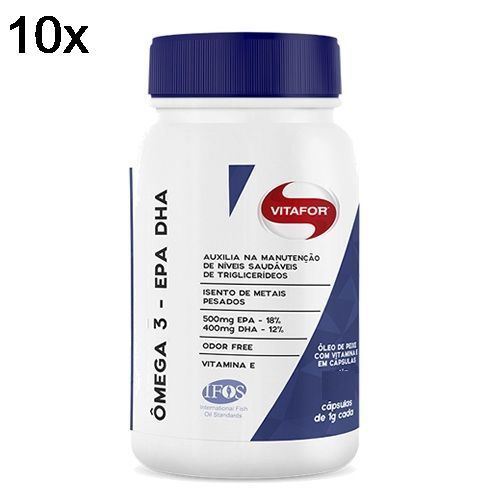 Kit 10X Omegafor - 60 Cápsulas 1g - Vitafor