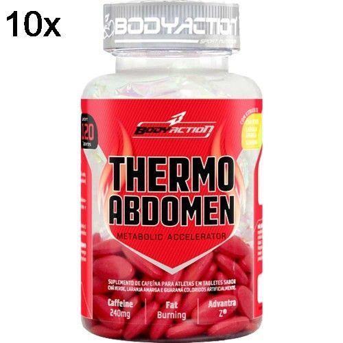Kit 10X Thermo Abdomen - 120 Tabletes - BodyAction