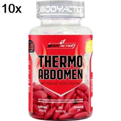 Kit 10X Thermo Abdomen BodyAction - 120 Tabletes