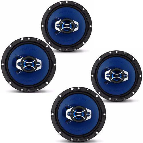 Kit 4 Alto Auto Falante Quadriaxial Hurricane 6 Polegadas Cm465 260w Rms 4 Ohms