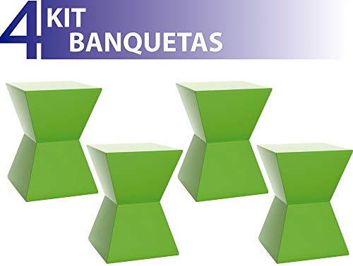 Kit 4 Banquetas Nitro Color Verde