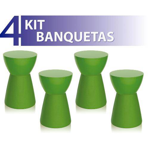 Kit 4 Banquetas Sili Color Verde