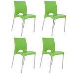 Kit 4 Cadeiras Boston Verde