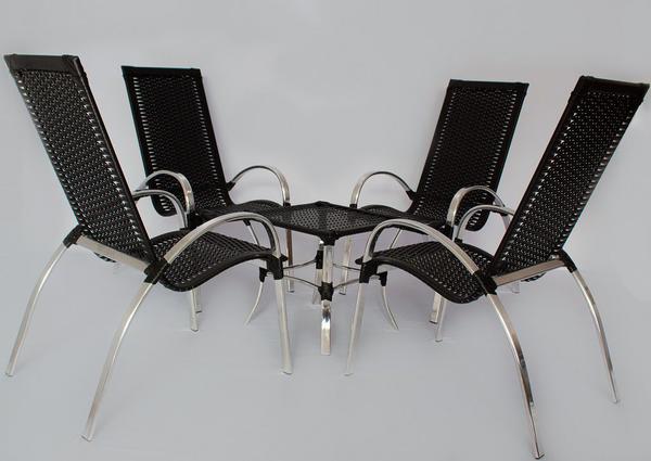 Kit - 4 Cadeiras e Mesa Garden e 2 Espreguiçadeira e Mesa - Trama Original