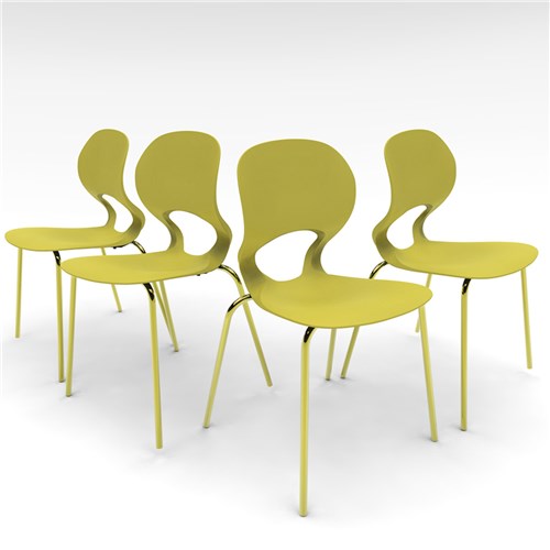 Kit 4 Cadeiras Eclipse Amarela I´M In