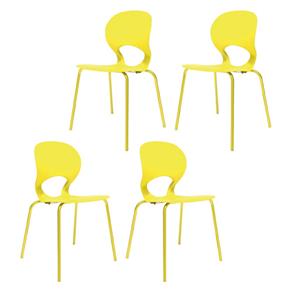 Kit 4 Cadeiras Eclipse - Amarelo