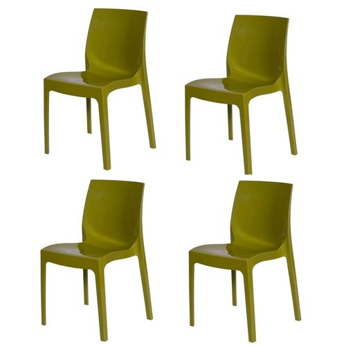 Kit 4 Cadeiras Ice Verde Or Design