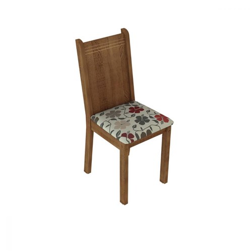 Kit 4 Cadeiras Rustic Hibiscos Madesa 4290
