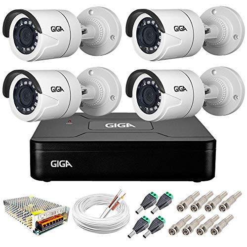 Kit 4 Câmeras de Segurança HD 720p Giga Security GS0018 + DVR Giga Security Multi HD + Acessórios