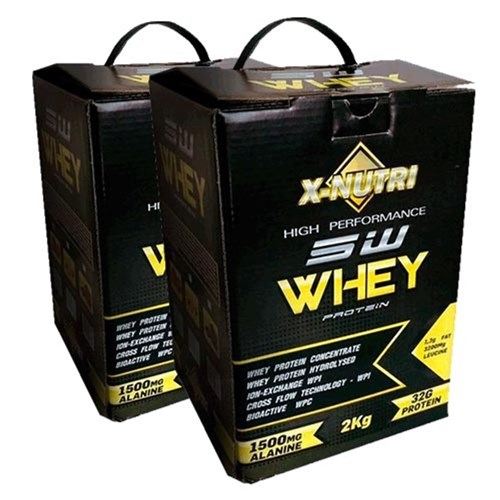 Kit 4 Kilos 5W Whey Protein X-Nutri Chocolate - 2 Caixas