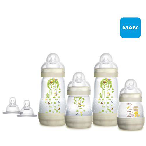 Tudo sobre 'Kit 4 Mamadeiras MAM + Bico Easy Start Gift Set Neutral 4675'