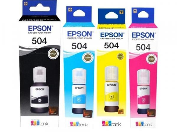 Kit 4 Tinta Epson T504 L4150 L4160 L6191 L6161 L6171 Original