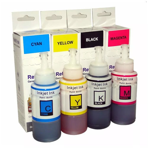 Kit 4 Tintas para Epson L575 Bulk Ink Ecotank CMYK Corante 70ml Premium