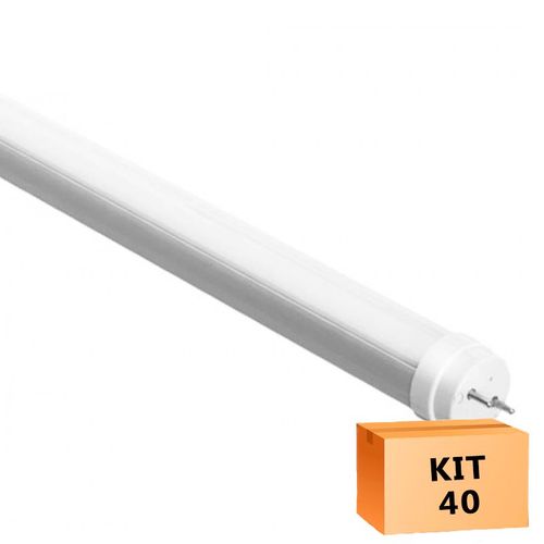 Kit 40 Lâmpada Led Tubular T5 16w 115 Cm Bivolt - Branco Quente