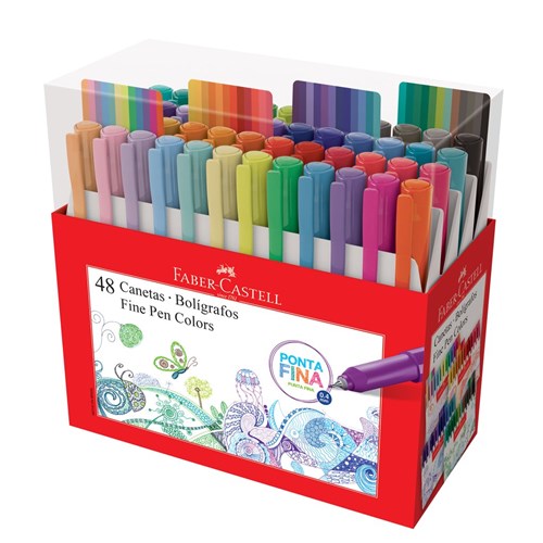 Kit 48 Canetas Fine Pen Colors -Faber Castell