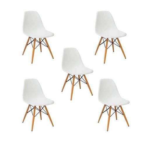Tudo sobre 'Kit 5 Cadeiras Charles Eames Eiffel Branca'