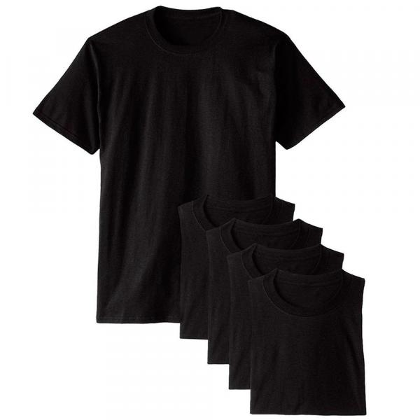 Kit 5 Camisetas Básicas Masculina T-shirt Algodão Preta Tee - Part.b