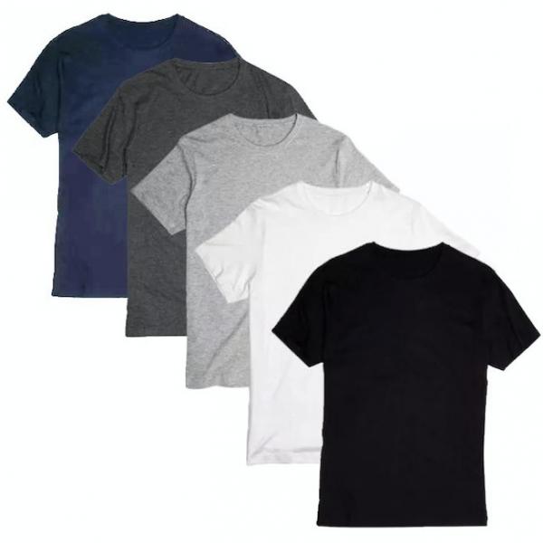 Tudo sobre 'Kit 5 Camiseta Masculina Algodão Básica Lisa Várias Cores - Newbeat'