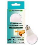 KIT 5 Lâmpadas LED 9W Auto Dimerizável Bulbo com Soquete E27 Bivolt Branco Frio com 5 Potências em uma só Lampada! Super Novidade!