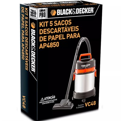 Kit 5 Sacos Descartáveis de Papel para AP4850 Black Decker
