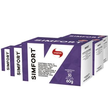 Kit 5 Simfort Mix de Probióticos Vitafor 30 Saches de 2g