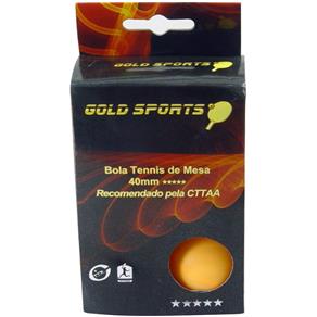 Kit 6 Bolas P/ Tênis de Mesa 5 Stars - Gold Sports