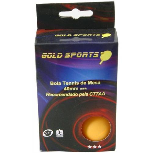 Kit 6 Bolas P/ Tênis de Mesa 3 Stars - Gold Sports