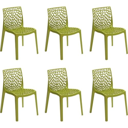 Kit 6 Cadeiras Gruvyer Verde OR Design