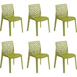 Kit 6 Cadeiras Gruvyer Verde OR Design