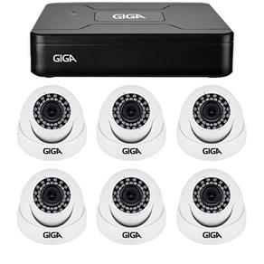 Kit 6 Câmeras de Segurança HD 720p Giga Security GS0015 + DVR Giga Security Multi HD + Acessórios