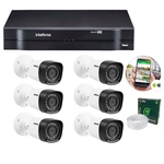 Kit 6 Câmeras de Segurança HD 720p Intelbras VHD 1010B G4 + DVR Intelbras Multi HD + Acessórios
