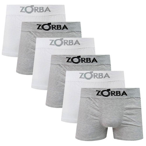 Kit 6 Cuecas Boxer Zorba Adulto com Algodão - 0002