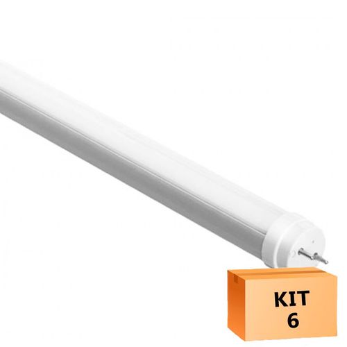 Kit 6 Lâmpada Led Tubular T5 16w 115 Cm Bivolt - Branco Quente