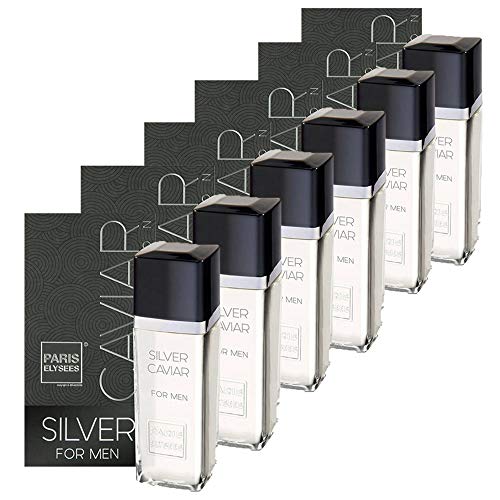 Kit 6 Perfumes Masculino Silver Caviar 100ml Paris Elysees
