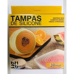 Kit 6 Tampas de Silicone Reutilizável Para Panelas e Potes