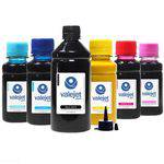 Kit 6 Tintas Sublimáticas para Epson L800 | L810 | L850 Bulk Ink Black 500ml Coloridas 100ml