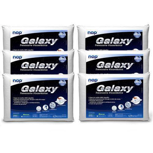 Kit 6 Travesseiros Nasa Viscoelástico Galaxy Nap