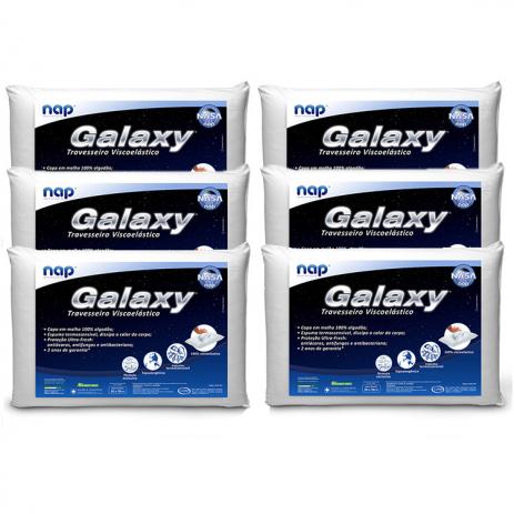 KIT 6 Travesseiros Nasa Viscoelastico Nap Galaxy