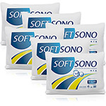 Kit 6 Travesseiros SonoSoft 50x70 Hipoalergênico Fibras Extra Macias - Trisoft